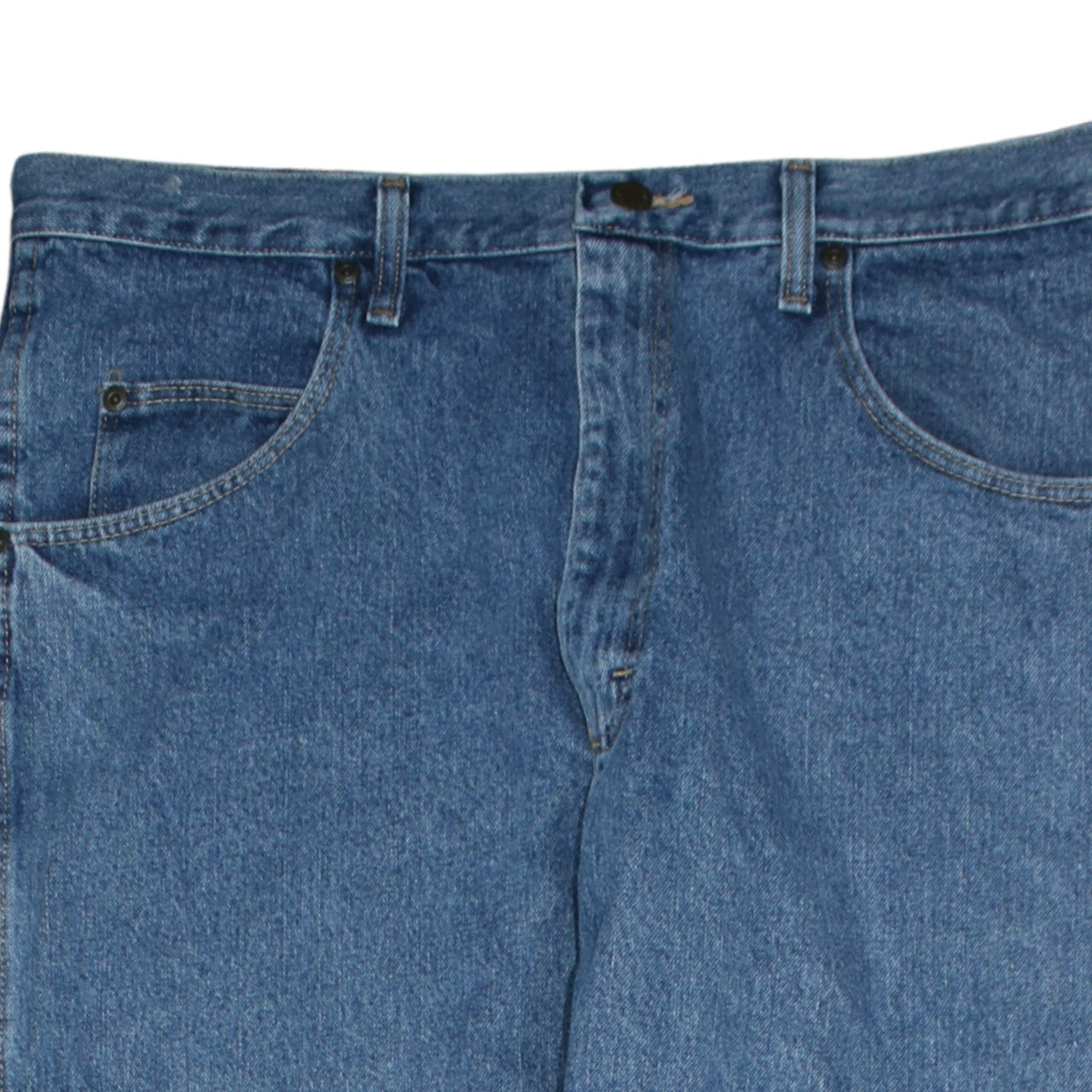 Wrangler Men Blue 36x36 Straight Leg Denim Jeans