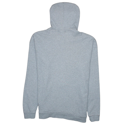 Adidas Women Grey Pullover Hoodie UK 12 Logo Print Lined Sweatshirt