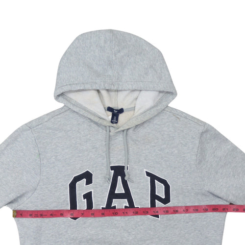 GAP Women Grey Small Pullover Hoodie Classic Logo Cotton Blend