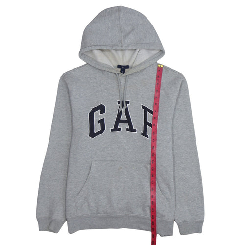 GAP Women Grey Small Pullover Hoodie Classic Logo Cotton Blend