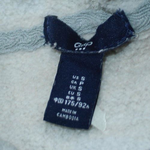 GAP Women Grey Small Pullover Hoodie Classic Logo Cotton Blend