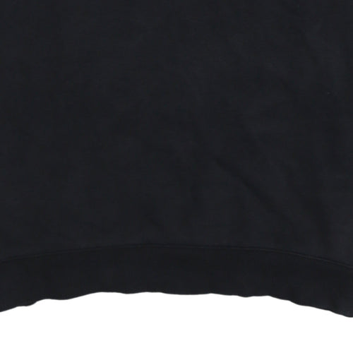 Reebok Men Black M Pullover Sweatshirt Crew Neck Logo Fleece