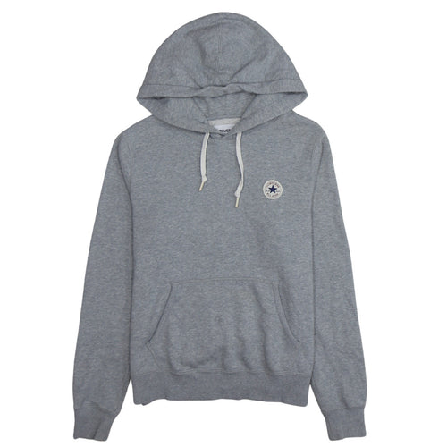 Converse Boys Grey Pullover Hoodie Size S Fleece Logo Sweatshirt