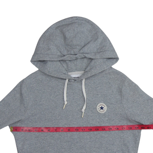 Converse Boys Grey Pullover Hoodie Size S Fleece Logo Sweatshirt