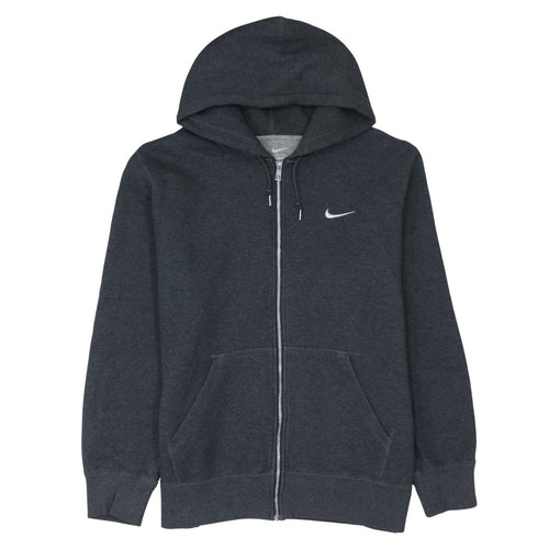Nike Men's Grey Full Zip Hoodie XL Cotton Blend Sportswear