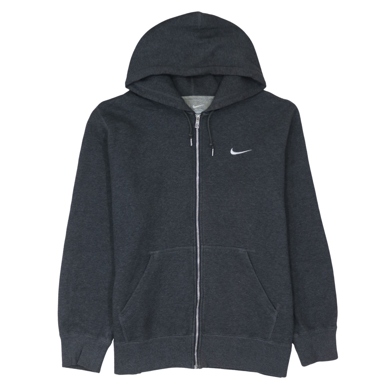 Nike Men's Grey Full Zip Hoodie XL Cotton Blend Sportswear
