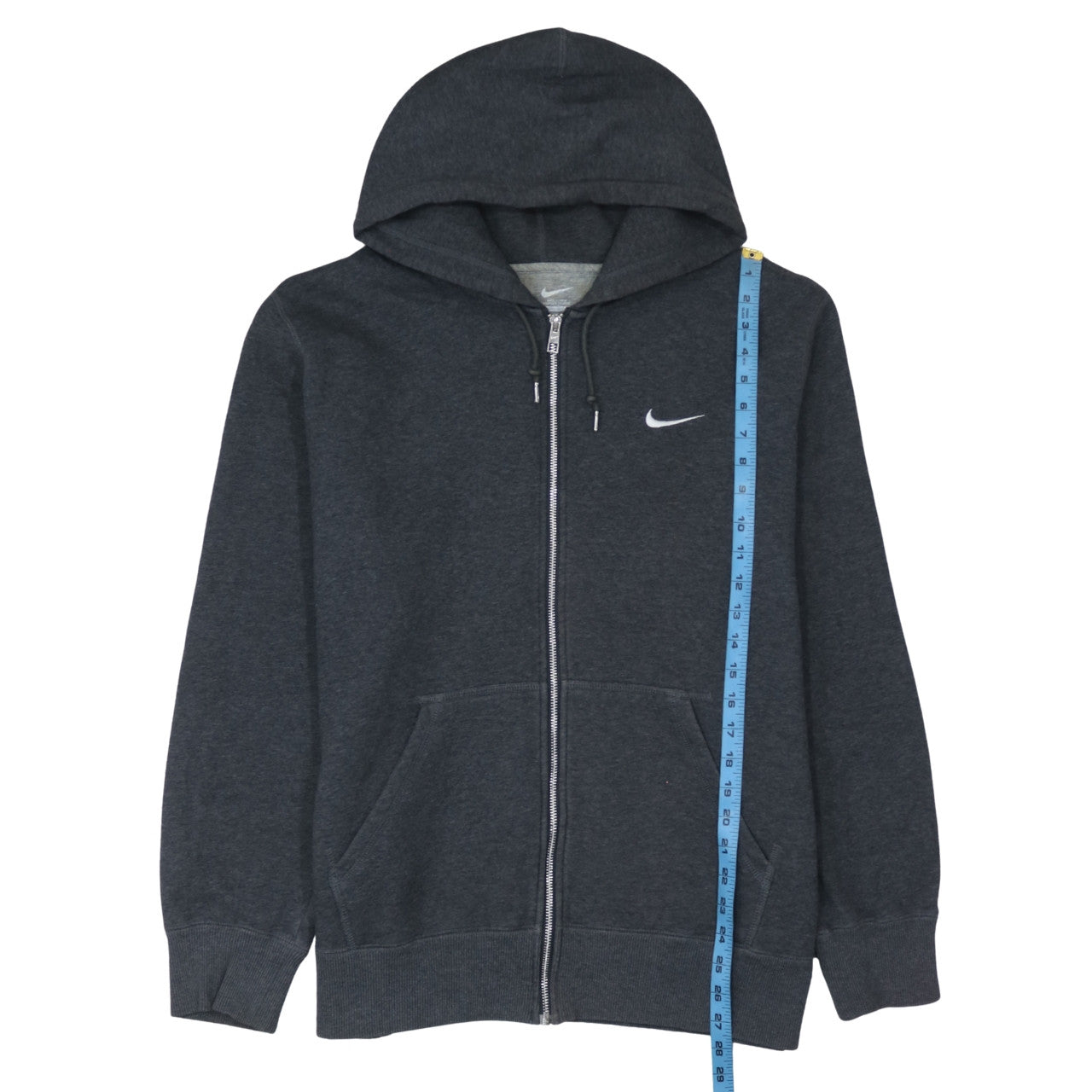 Nike Men's Grey Full Zip Hoodie XL Cotton Blend Sportswear