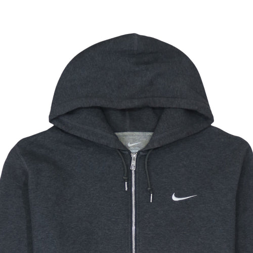 Nike Men's Grey Full Zip Hoodie XL Cotton Blend Sportswear