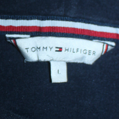 Tommy Hilfiger Womens Navy Full Zip Hoodie L Hooded Sweatshirt