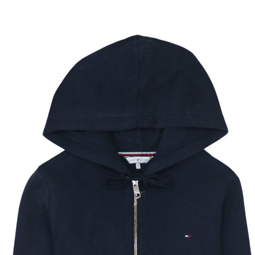 Tommy Hilfiger Womens Navy Full Zip Hoodie L Hooded Sweatshirt