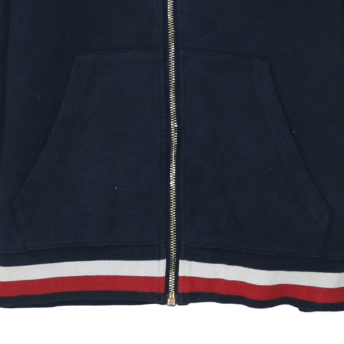 Tommy Hilfiger Womens Navy Full Zip Hoodie L Hooded Sweatshirt