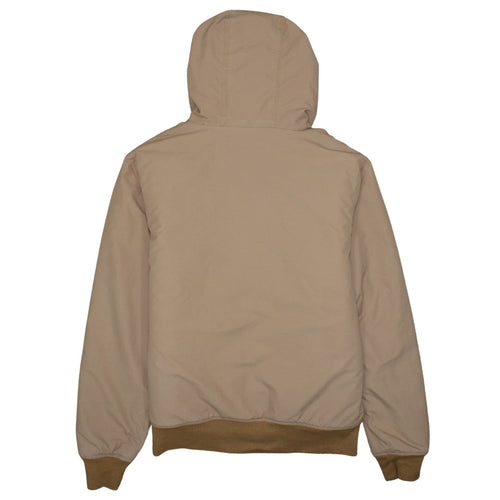 Dickies Men's Beige Hooded Bomber Jacket Medium Polyamide Lined Workwear