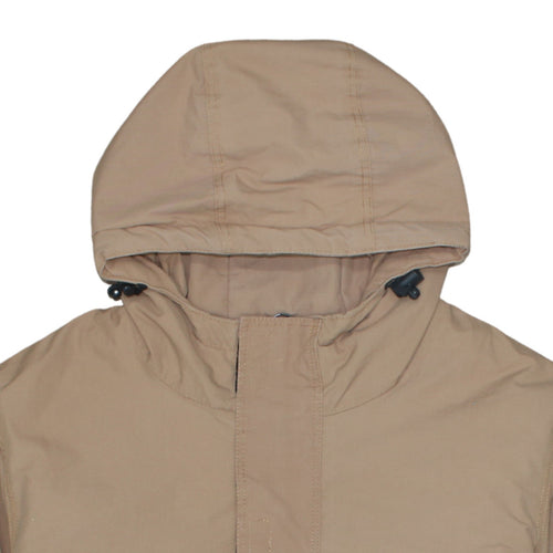 Dickies Men's Beige Hooded Bomber Jacket Medium Polyamide Lined Workwear