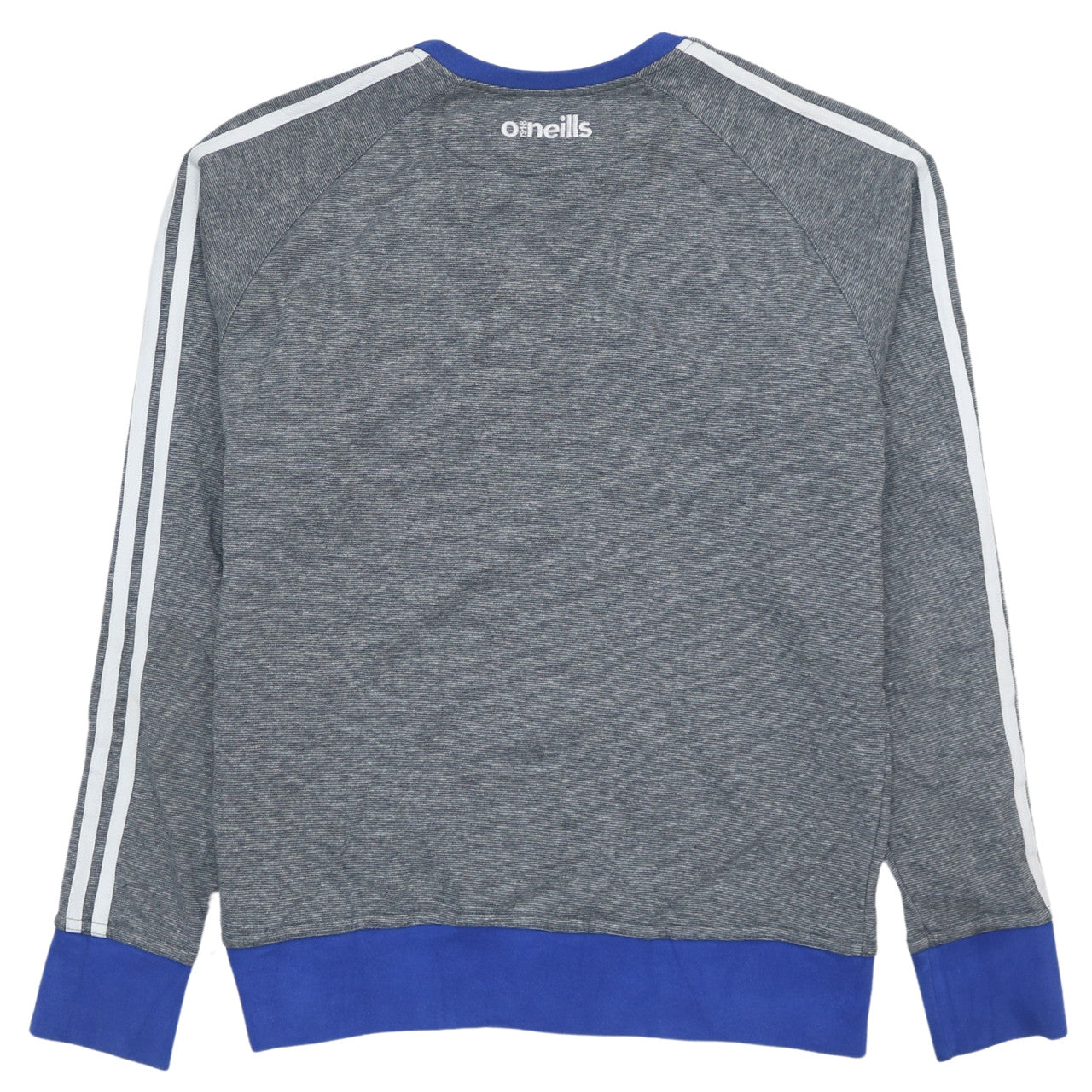 O'Neills Men's Grey Blue Crew Neck Sweatshirt Small Athletic Fit