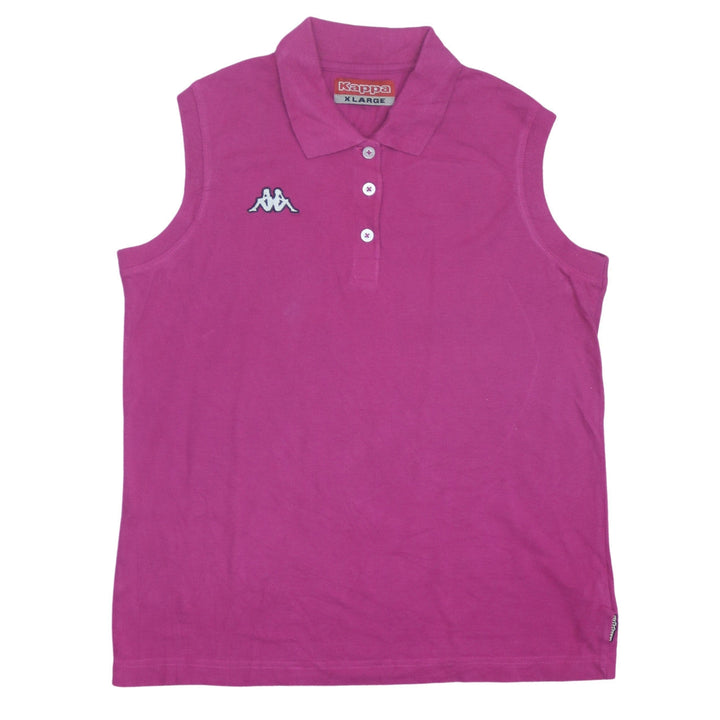Kappa Womens Pink Sleeveless Polo Shirt XL Casual Sportswear
