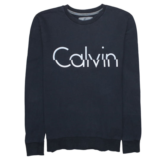Calvin Klein Jeans Men's Black Logo Pullover Sweatshirt Size S