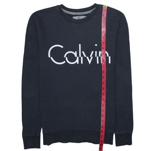 Calvin Klein Jeans Men's Black Logo Pullover Sweatshirt Size S