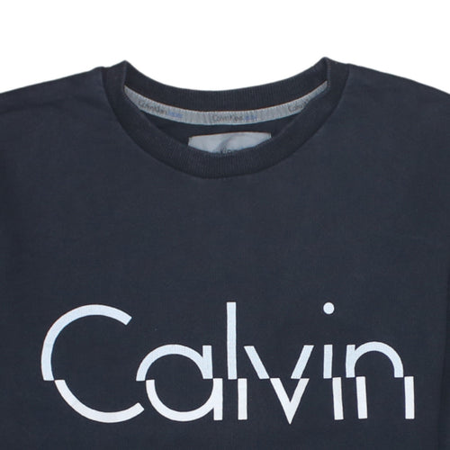 Calvin Klein Jeans Men's Black Logo Pullover Sweatshirt Size S
