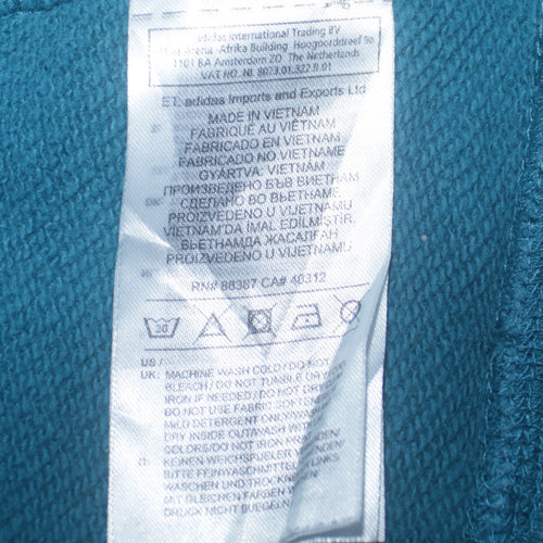 Adidas Men's Blue Crew Neck Pullover Logo Sweatshirt Size S