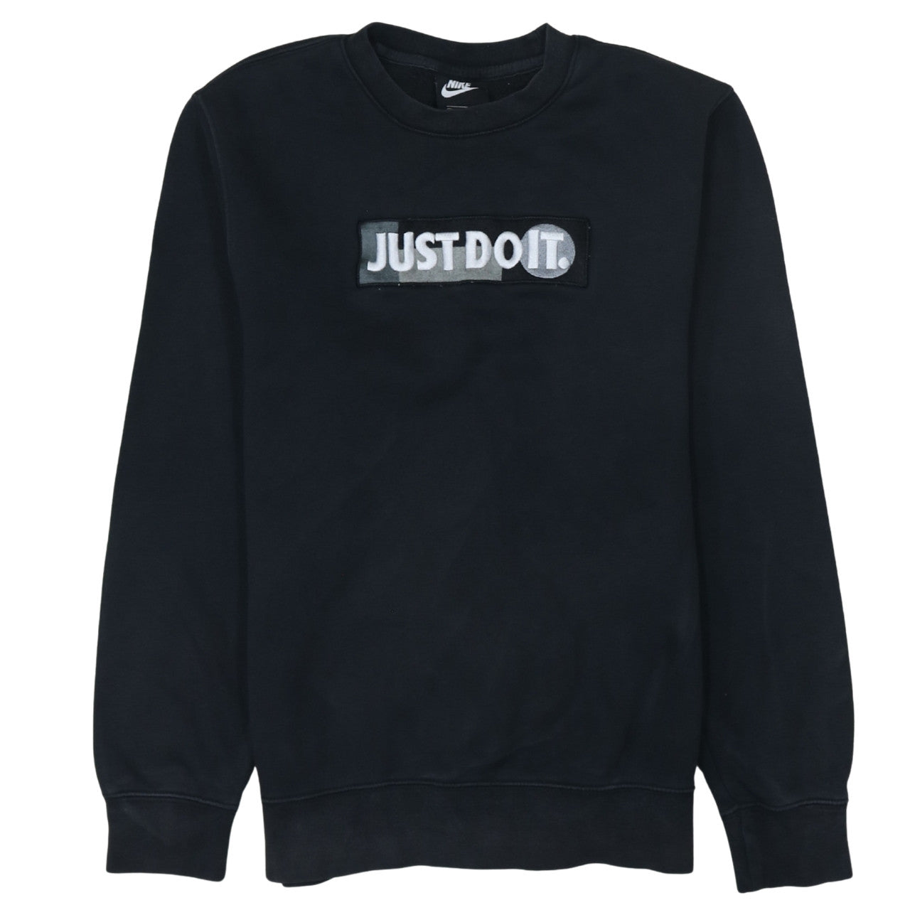 Nike Boys Black 'Just Do It' Fleece Pullover Sweatshirt Size S