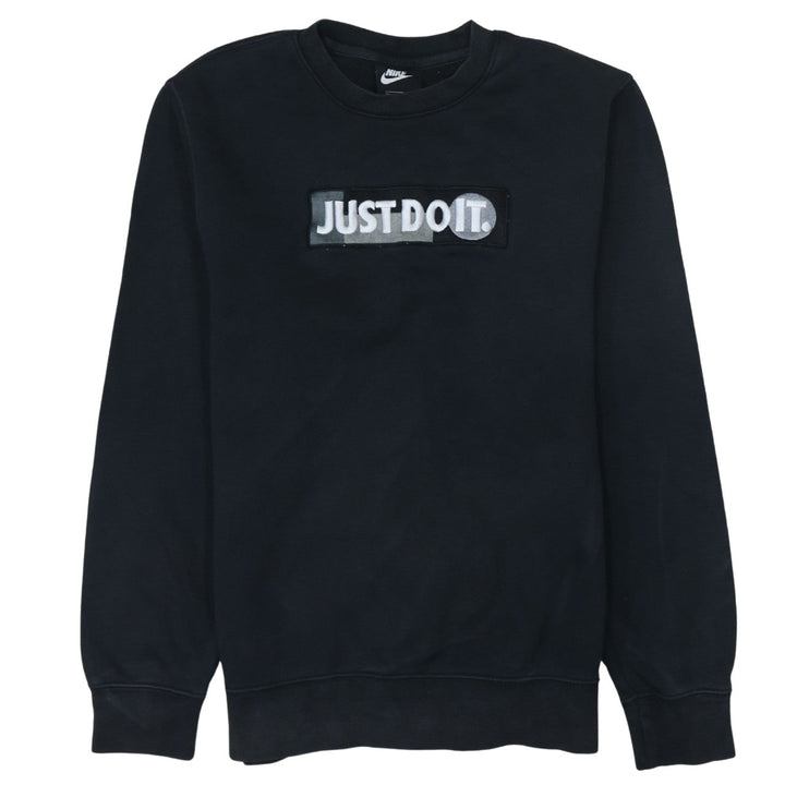 Nike Boys Black 'Just Do It' Fleece Pullover Sweatshirt Size S