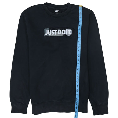 Nike Boys Black 'Just Do It' Fleece Pullover Sweatshirt Size S
