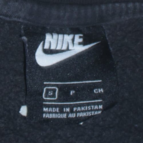 Nike Boys Black 'Just Do It' Fleece Pullover Sweatshirt Size S