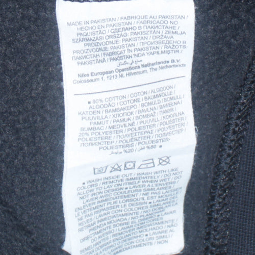 Nike Boys Black 'Just Do It' Fleece Pullover Sweatshirt Size S