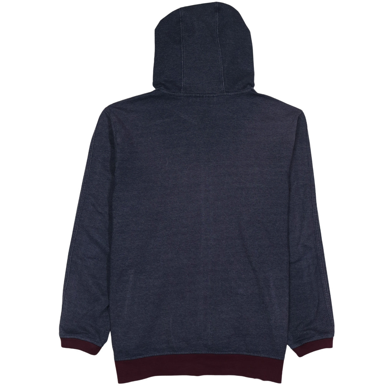 Adidas Men's Blue XL Full Zip Hoodie with Logo Detail