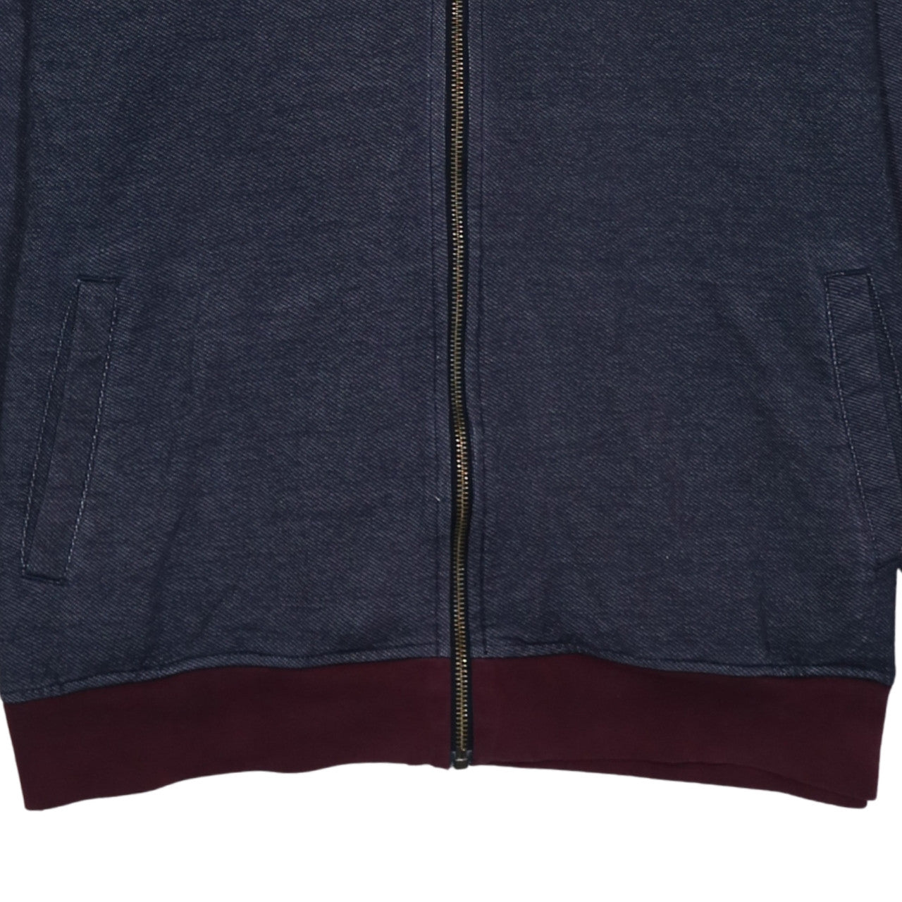 Adidas Men's Blue XL Full Zip Hoodie with Logo Detail