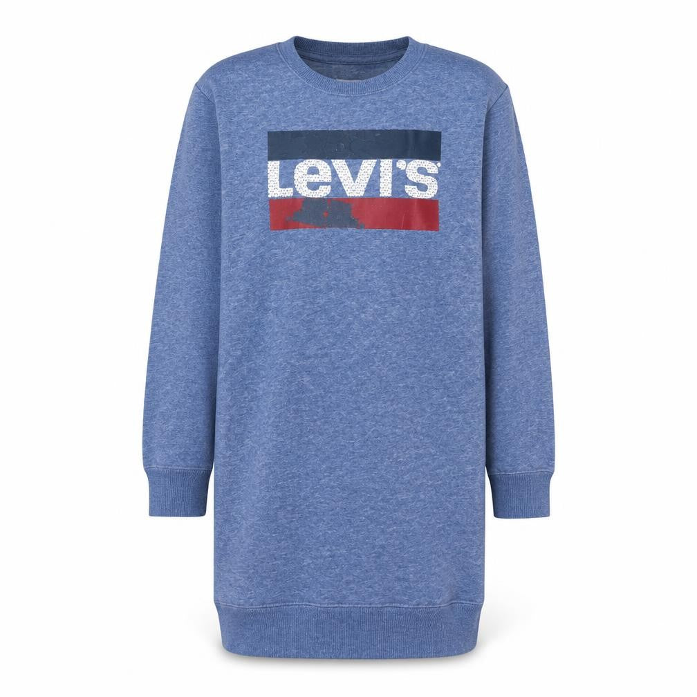 Levi's Girls Blue Graphic Logo Long Sleeve T-Shirt Dress Size 10 Years