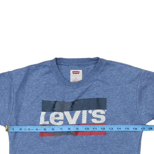 Levi's Girls Blue Graphic Logo Long Sleeve T-Shirt Dress Size 10 Years