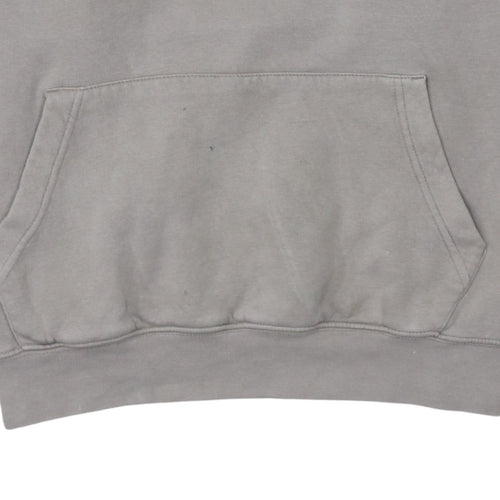 Nike Men Beige Pullover Hoodie L Fleece Logo Sportswear