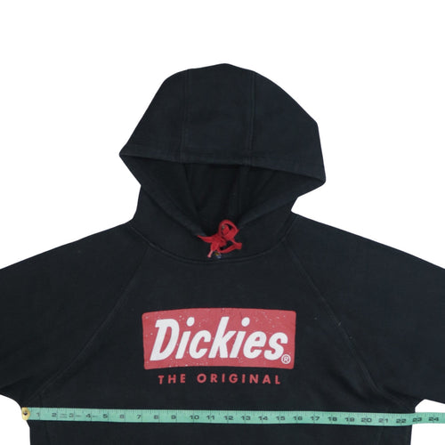Dickies Men's Black Pullover Hoodie Medium Graphic Logo Fleece