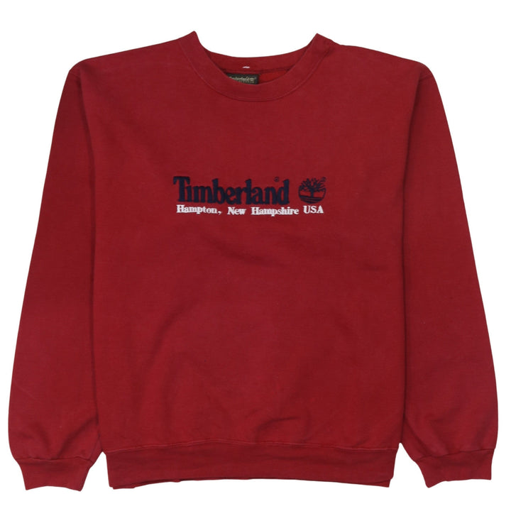 Timberland Mens Red Crew Neck Pullover Sweatshirt XL Classic Fit