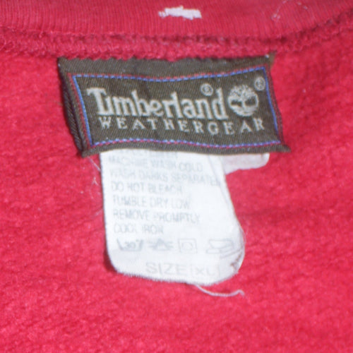 Timberland Mens Red Crew Neck Pullover Sweatshirt XL Classic Fit