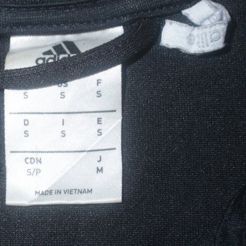 Adidas Men's Black S Track Jacket Full Zip Lightweight Activewear