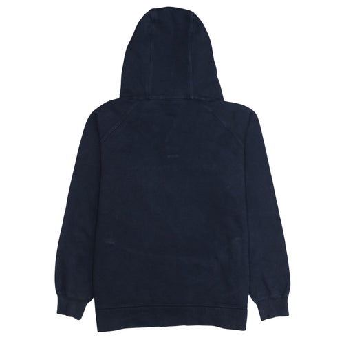Champion Women Navy Blue 1/4 Zip Hooded Sweatshirt Size L
