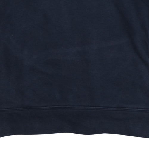 Champion Women Navy Blue 1/4 Zip Hooded Sweatshirt Size L