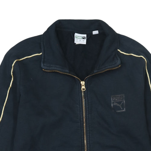 Puma Boys Black Full Zip Sweatshirt Small Classic Athletic Style