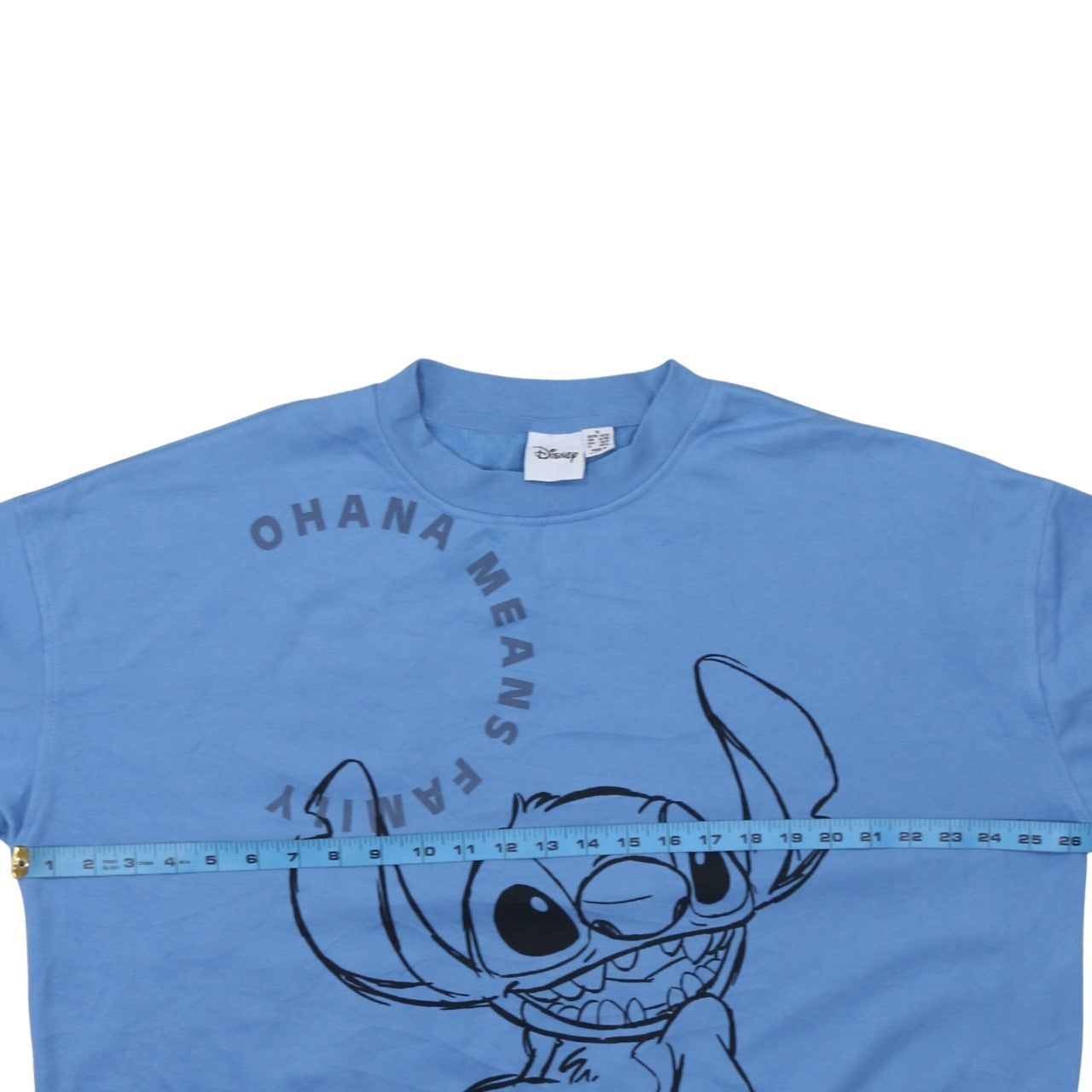 Disney Primark Women Blue Stitch Sweatshirt XL Crew Neck Pullover