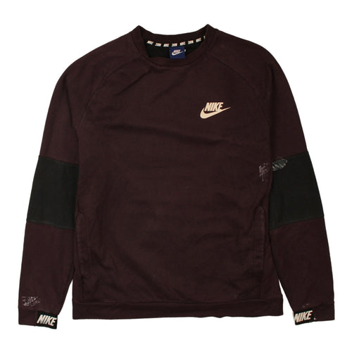 Nike Men’s Brown Crew Neck Logo Sweatshirt Size M Pullover