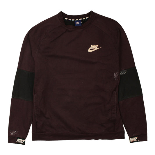 Nike Men’s Brown Crew Neck Logo Sweatshirt Size M Pullover