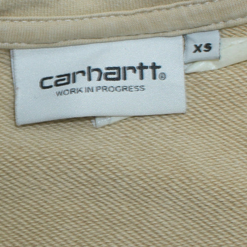 Carhartt Men’s Beige XS High Neck 1/2 Zip Cotton Sweatshirt