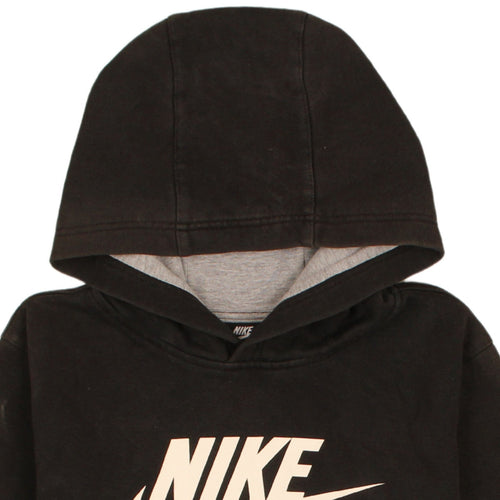 Nike Boys Black Hoodie 12-13 Years Pullover Fleece Graphic Print