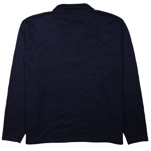 Wrangler Men's Blue 1/4 Zip Fleece Sweatshirt XXL