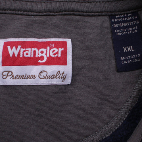 Wrangler Men's Blue 1/4 Zip Fleece Sweatshirt XXL