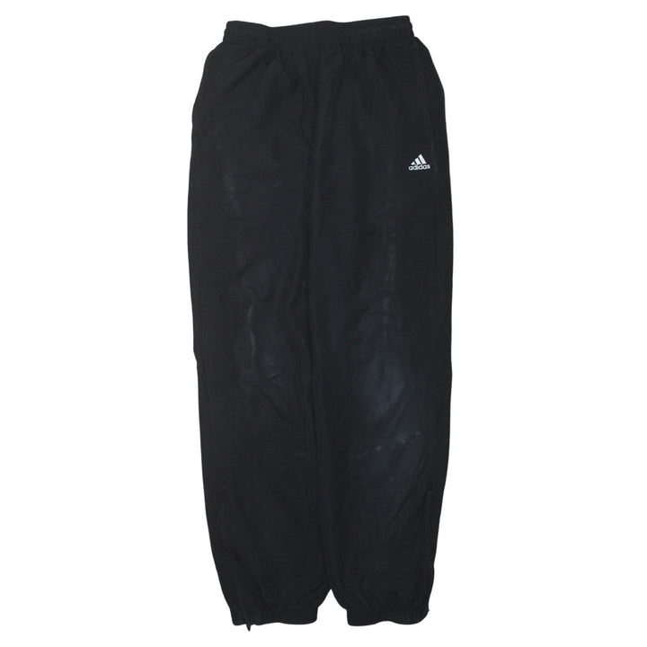 adidas Boys Black Track Pants 13-14 Years Elastic Waist Moisture Wicking