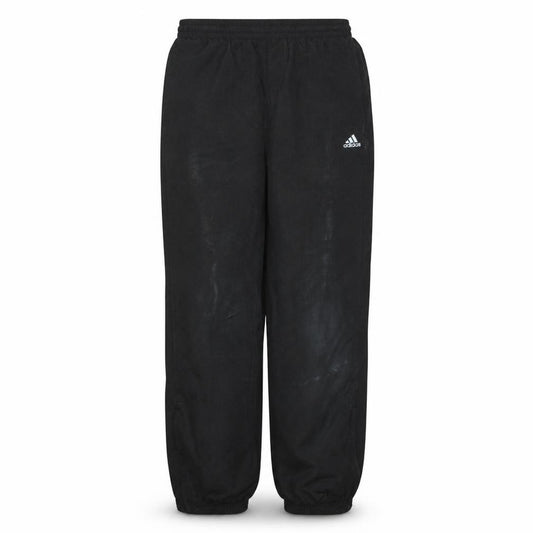 Front view of adidas boys’ black track pants 13-14 years elastic waist moisture wicking