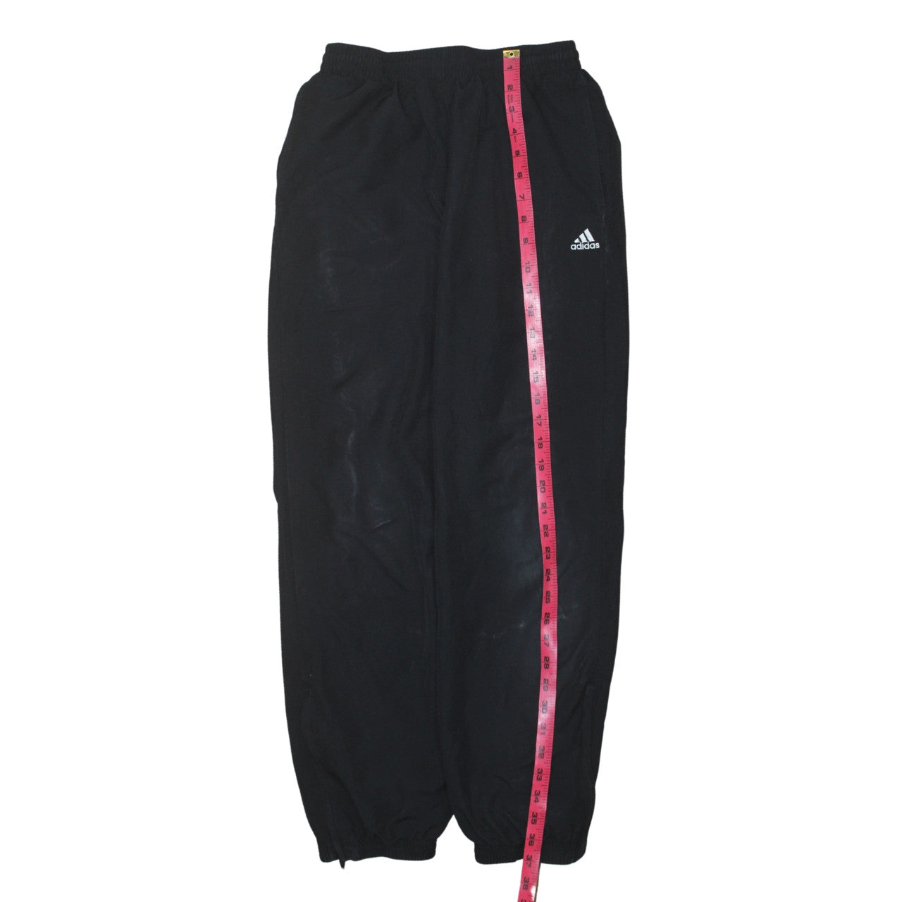 adidas Boys Black Track Pants 13-14 Years Elastic Waist Moisture Wicking